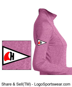 Ladies long sleeve performance 1/2 zip Design Zoom
